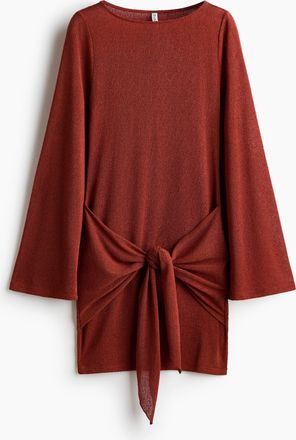 H&M Kleid mit Bindedetail - Rot