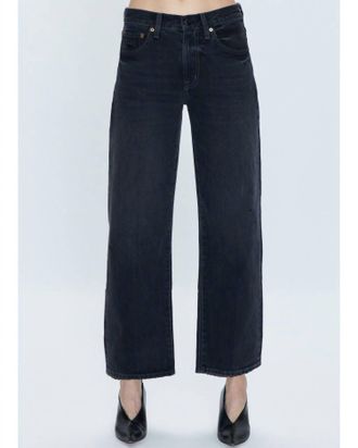 Pistola Denim Lexi Mid Rise Bowed Straight Jeans In Mercury