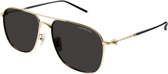 Montblanc Authentieke Bril met Topkwaliteit - Heren - Zonnebrillen - Geel - 60 MM - Accessoires