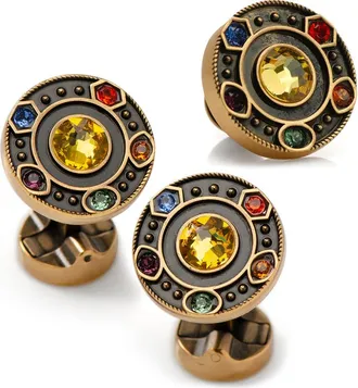 Cufflinks Inc. Infinity Stones Cuff Links & Lapel Pin Set in Gold at Nordstrom