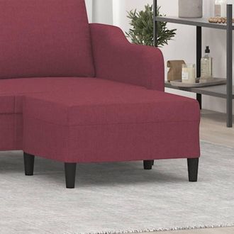 vidaXL Poggiapiedi Rosso Vino 70x55x41 cm in Tessuto - Vidaxl