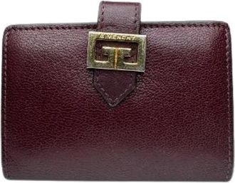 Givenchy Pre-owned Leather Wallet - unisex - Vintage Accessoires - Paars - ONE Size - Leer - Vintage