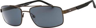 Tommy Hilfiger Mens Tommy Hiliger Grey Lens Dark Ruthenium Black Sunglasses - Size: ONE size