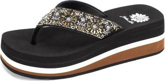 Yellow Box Womens Kania Sandal In Metallic Multi
