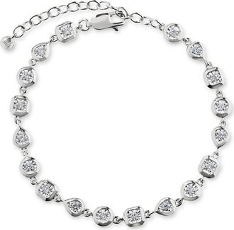 Monica Vinader Lab Grown Diamond Bezel Bracelet in Sterling Silver /Lab Diamond at Nordstrom