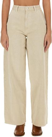 Isabel Marant Solene Jeans - Dames - Loose Fit Jeans - Beige - S - Katoen - Jeans