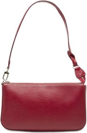 Louis Vuitton Pre-owned Pochette Accessoires - Dames - Vintage Schoudertas - Rood - ONE Size - Leer - Vintage