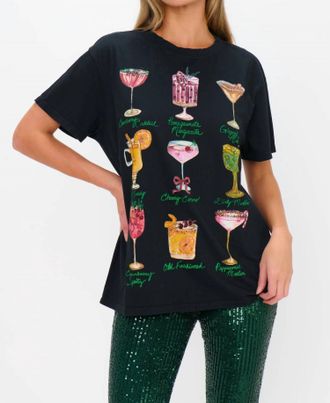 Show me your Mumu Travis Cocktails Graphic Tee In Black