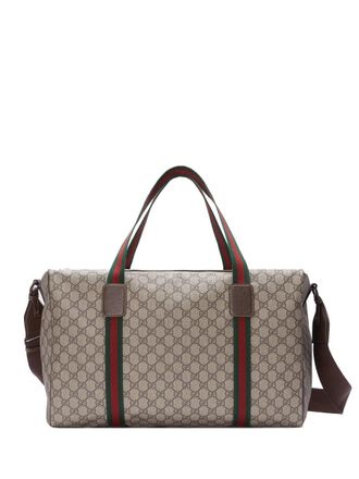 Gucci Duffel Bag With Web Detail Medium-Uomo