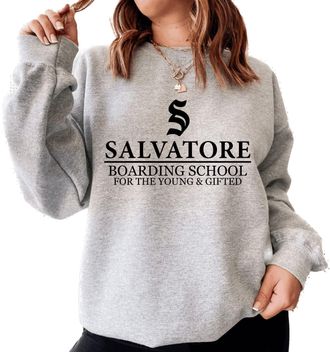 Generic TVD Salvatore Boarding School TVD Sweatshirt (as8, alpha, l, regular, regular, Grey)