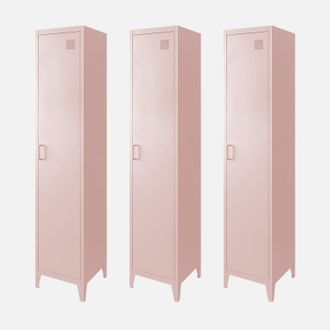 Sweeek Armario Dormitorio Industrial Con 4 Almacenamientos, Set De 3