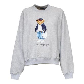 Polo Ralph Lauren Sweatshirts, female, Gray, Size: M Polo Bear Sweatshirt