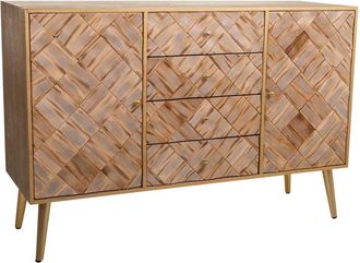 Wanderlust Deco Aparador de madera marr&oacute;n 120x40,5x81
