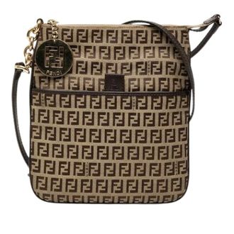 Fendi Pre-owned Crossbody Bag - Dames - Pre-owned - Beige - Maat: ONE Size Leer