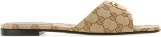 Gucci Beige Logo Sandals