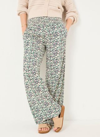 Fat Face FatFace Multi Vine Floral Shirred Palazzo Trousers