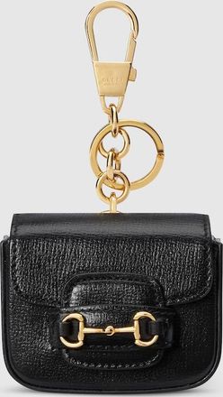 Gucci Horsebit 1955 Keychain, Black, Leather