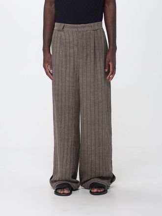 Emporio Armani Pantaloni ampi in viscosa a righe