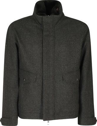 Montecore Lava Grey Short Padded Wool-Blend Down Jacket