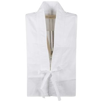 Mordecai Sleeveless Back-Stripe Dress - female - MORDECAI - Waistcoats - White - XS - Jackets