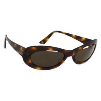 Chanel Pre-owned Accessories, female, Brown, Size: ONE SIZE Pre-owned Vintage Sunglasses