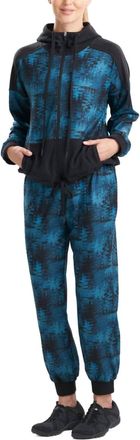 Natori Interlocked Hooded Jacket In Teal Black
