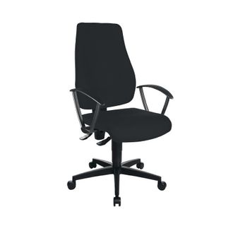Topstar Silla Giratoria De Oficina Con Contacto Permanente Negro 420 - 550mm Sin Puerta Respaldo 110kg