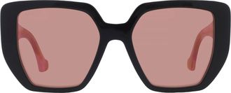 Gucci Red Geometric Ladies Sunglasses GG0956S 010 54