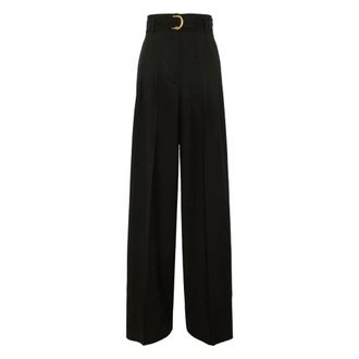 Max Mara Serio Wide Trousers - female - Max Mara - Wide Trousers - Black - 2XS - Trousers