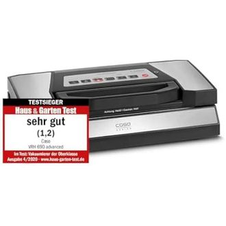 Caso Germany Vrh 690 Advanced Envasadora Al Vac&iacute;o Negra Acero Inoxidable