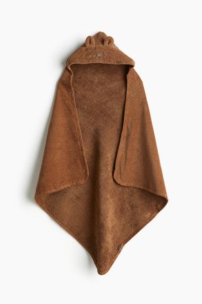 H&M Badehandtuch mit Kapuze - Braun/B&auml;r