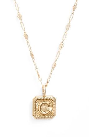 Miranda Frye Harlow Initial Pendant Necklace in Gold - C at Nordstrom