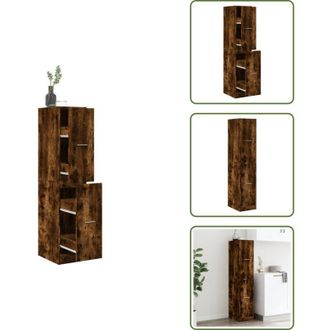 vidaXL Credenza in legno multistrato - vidaXL Armadietto da Farmacia Rovere Fumo 30x41x144,5 cm in Truciolato - Armadietto con cassetti