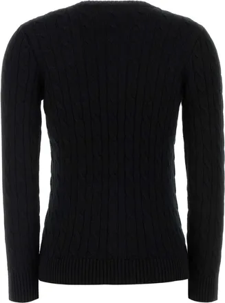 Polo Ralph Lauren Cable-Knit Cotton Blend Cardigan - Black