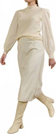 Sita Murt/ Knit Cotton Sleeves In Ecru