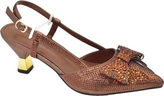 Generic Womens Shoes and Bags Set Sparkly Rhinestone Bow Decorated Stiletto High Heel Shoes Evening Handbag