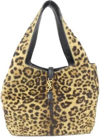 Saint Laurent Pre-owned LE 5 A 7 BEA calf bag - Dames - Vintage Schoudertas - Bruin - ONE Size - Leer - Vintage