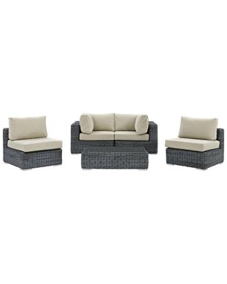 ModWay Summon 5-Piece Outdoor Patio Sunbrella Sectional Set
