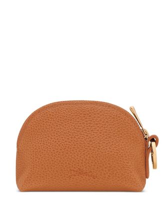 Longchamp Le Foulonn&eacute; coin purse - women - Calf Leather - One Size - Brown