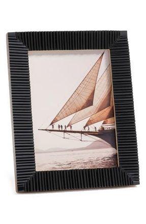 Zodax Nubia Ribbed 6.5 x 8.5 Photo Frame in Black at Nordstrom Rack