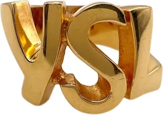 Saint Laurent Gold Metal Band Ring (Pre-Owned)