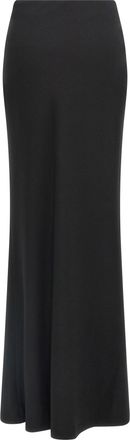 Alessandra Rich Silk Crepe Skirt - Black