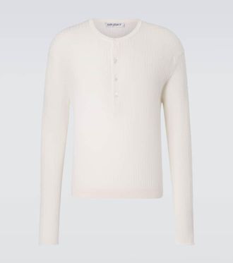 Our Legacy Fine ribbed-knit cotton Henley shirt