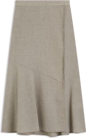 BOSS Melange A-line skirt in virgin wool
