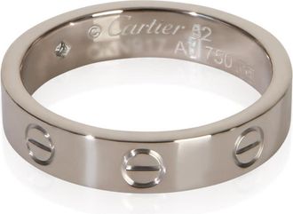 Cartier Pre-Owned Cartier White Gold Diamond Small Model Love Ring