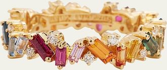 Suzanne Kalan 18K Gold Sapphire and Diamond Frenzy Eternity Band Ring