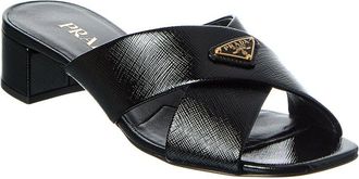 Prada Saffiano Leather Sandal