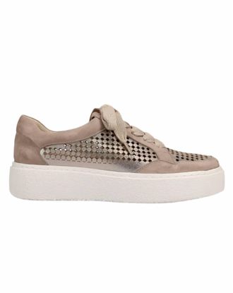 Vaneli Womens Yago Lace-Up Fashion Sneakers In Truffle