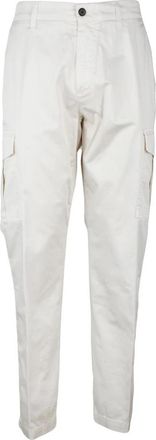 Eleventy Cargo Tapered Broek - Heren - Slim Fit Broeken - Wit - W38 - Katoen - Broeken