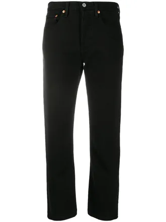 Levi's straight-leg cropped jeans - Black